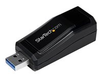 StarTech.com USB 3.0 to Gigabit Ethernet NIC Network Adapter - 10/100/100 Mbps Network Adapter - USB to Ethernet LAN Adapter - USB to RJ45 (USB31000NDS) - Netværksadapter - USB 3.0 - Gigabit Ethernet - sort USB31000NDS