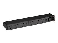 Eaton FlexPDU - Strømfordelingsenhed (rackversion) - AC 220-240 V - 3000 VA - input: IEC 60320 C20 16A - output-stikforbindelser: 7 (IEC-forbindelse, BS) - 1U - 19" EFLX6B