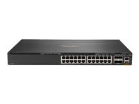 HPE Aruba 6300M - Switch - L3 - Administreret - 24 x 10/100/1000 + 4 x 1 Gigabit/10 Gigabit/25 Gigabit/50 Gigabit SFP56 (uplink/stacking) - front og side til ryg - monterbar på stativ JL664A