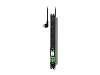 APC EasyPDU EPDU2016M - Strømfordelingsenhed (rackversion) - med måler - AC 230 V - 3680 VA - 1-faset - Ethernet 10/100/1000, serial, USB - output-stikforbindelser: 8 (power IEC 60320 C13) - 1U - 19" - 2.5 m ledning - sort EPDU2016M