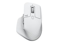Logitech Master Series MX Master 3S for Mac - Mus - ergonomisk - optisk - 7 knapper - trådløs - 2.4 GHz, Bluetooth - bleg grå - for Apple MacBook 910-006572