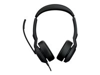 Jabra Evolve2 50 MS Stereo - Headset - på øret - kablet - aktiv støjfjerning - USB-A - sort - Zoom Certified, Certified for Microsoft Teams, Cisco Webex Certified, Alcatel-Lucent Certified, Unify Certified, Google Meet Certified, Amazon Chime Certified 25089-999-999