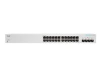Cisco Business 220 Series CBS220-24T-4X - Switch - smart - 24 x 10/100/1000 + 4 x 10 Gigabit SFP+ (uplink) - monterbar på stativ CBS220-24T-4X-EU