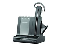 Poly Savi 8245-M - Savi 8200 series - headset - i øret - konvertibel - DECT / Bluetooth - trådløs - USB-A via DECT adapter - sort - Certified for Microsoft Teams 8D3F4AA#ABB