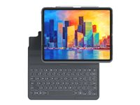 ZAGG Pro Keys - Tastatur og folio-kasse - bagbelyst - Bluetooth - Nordisk - brunsort tastatur, brunsort etui - for Apple 12.9-inch iPad Pro (3. generation, 4. generation, 5. generation) 103407971