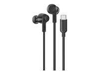 Belkin SoundForm - Øreproptelefoner med mik. - i øret - kablet - aktiv støjfjerning - USB-C - støjisolerende - sort G3H0003HQBK
