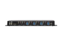 Eaton Tripp Lite series 4-Port DisplayPort KVM with Dual Console Ports (DP and HDMI), 4K 60Hz 4:4:4, DP1.4 with IR Remote - KVM / audio / USB switch - 4 x KVM / audio / USB - 1 lokalbruger - desktop B005-DPUA4