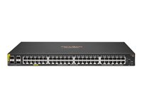 HPE Aruba 6100 48G Class4 PoE 4SFP+ 370W Switch - Switch - Administreret - 48 x 10/100/1000 (PoE+) + 4 x 1 Gigabit / 10 Gigabit SFP+ - side til side-luftstrøm - monterbar på stativ - PoE+ (370 W) JL675A#ABB