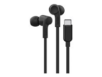 Belkin SoundForm - Øreproptelefoner med mik. - i øret - kablet - USB-C - støjisolerende - sort G3H0002HQBKV2
