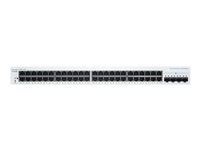 Cisco Business 220 Series CBS220-48T-4X - Switch - smart - 48 x 10/100/1000 + 4 x 10 Gigabit SFP+ (uplink) - monterbar på stativ CBS220-48T-4X-EU