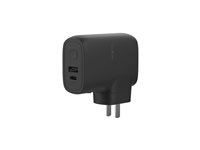 Belkin BoostCharge - Strømbank/strømadapter - 5000 mAh - 25 Watt - Fast Charge, PD 3.0 - 2 output-stikforbindelser (USB, USB-C) - sort BPZ003BT1MBK-B6