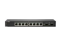 SonicWall Switch SWS12-8 - Switch - Administreret - 8 x 10/100/1000 + 2 x Gigabit SFP - desktop 02-SSC-2462