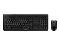 CHERRY DW 3000 - Sæt med mus og tastatur - trådløs - 2.4 GHz - Pan Nordic - sort JD-0710PN-2