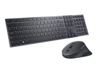 Dell Premier KM900 - Sæt med mus og tastatur - samarbejde - bagbelyst - trådløs - 2.4 GHz, Bluetooth 5.1 - QWERTY - US International - grafit - med 3 years NBD Advance Exchange KM900-GR-INT