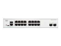 Cisco Catalyst 1200-16T-2G - Switch - L3 - smart - 16 x 10/100/1000 + 2 x Gigabit Ethernet SFP - monterbar på stativ C1200-16T-2G