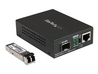 StarTech.com Multimode (MM) LC Fiber Media Converter for 10/100/1000 Network - 550m - Gigabit Ethernet - 850nm - with SFP Transceiver (MCM1110MMLC) - Fibermedieomformer - 1GbE - 10Base-T, 1000Base-LX, 1000Base-SX, 100Base-TX, 1000Base-T - RJ-45 / LC multimodus - op til 550 m - 850 nm - for P/N: SVA5N3NEUA MCM1110MMLC