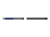 NETGEAR Smart GS728TXUP - V3 - switch - L3 Lite - smart - 24 x 10/100/1000 (PoE++) + 4 x 10 Gigabit SFP+ - desktop, monterbar på stativ - PoE++ GS728TXUP-300EUS