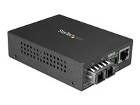 StarTech.com Multimode SC Fiber Media Converter for 10/100/1000 Network, 550m Range, Gigabit Ethernet, 850nm, Full Duplex Gigabit Ethernet Media Converter, Fiber Optic Media Converter - Ethernet Over Fiber (MCMGBSCMM055) - Fibermedieomformer - 1GbE - over fiberoptik - 1000Base-SX, 100Base-TX, 1000Base-T - RJ-45 / SC multimodus - op til 550 km - 850 nm MCMGBSCMM055