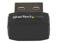 StarTech.com Wireless USB WiFi Adapter - Dual Band AC600 Wireless Dongle - 2.4GHz / 5GHz - 802.11ac Wi-Fi Laptop Adapter (USB433ACD1X1) - Netværksadapter - USB 2.0 - Wi-Fi 5 - sort USB433ACD1X1