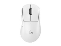 Logitech G PRO X SUPERLIGHT 2 DEX - Mus - ergonomisk - højrehåndet - optisk - 5 knapper - trådløs, kablet - 2.4 GHz, USB - hvid 910-007365