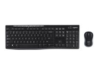 Logitech MK270 Wireless Combo - Sæt med mus og tastatur - trådløs - 2.4 GHz - Nordisk 920-004535