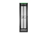 APC NetShelter SX Gen 2 - Rack kabinet - 2124 H x 600W x 1200D mm, med Sides - gulvstående - sort - 45U - 19" - TAA-kompatibel - for P/N: SMT1000RM1U, SMT750RM1U, SRTL10KRM4UT, SRTL5KRM2UI-HW, SRTL5KRM2UT-HW, SRTL8KRM4UT AR3305B2