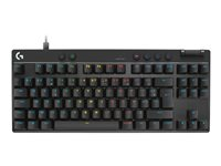 Logitech G PRO X RAPID - Tastatur - TKL - bagbelyst - USB - AZERTY - fransk - tastkontakt: Linear - sort 920-013229