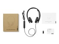 Lenovo - VoIP håndsæt - på øret - kablet - USB-C - sort 4XD1M45626