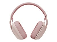 Logitech Zone Vibe 100 - Headset - fuld størrelse - Bluetooth - trådløs - rose 981-001224