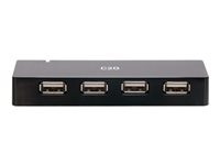 C2G 4-Port USB-A Hub with 5V 2A Power Supply - Hub - 4 x USB 2.0 - desktop C2G54463
