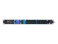 Eaton ePDU G3 Managed - Strømfordelingsenhed (rackversion) - AC 230 V - 1-faset - Ethernet 10/100, RS-232 - input: IEC 60320 C20 - output-stikforbindelser: 8 (power IEC 60320 C13) - 1U - 3 m ledning EMAH28