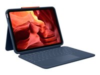 Logitech Rugged Combo 4 Touch - Tastatur og folio-kasse - med trackpad - Apple Smart connector - QWERTY - Pan Nordic - marineblå - for Apple 10.9-inch iPad (10. generation) 920-011187