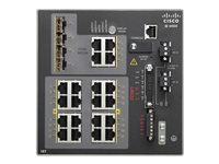 Cisco Industrial Ethernet 4000 Series - Switch - Administreret - 16 x 10/100 + 4 x combo Gigabit SFP - DIN monterbar på skinne - DC power - TAA-kompatibel IE-4000-16T4G-E