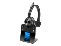 Poly Savi 7410 OFFICE - Savi 7400 series - headset - på øret - DECT / Bluetooth - trådløs - sort - Certified for Microsoft Teams 8L593AA#ABB