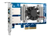 QNAP QXG-10G2T - Netværksadapter - PCIe 3.0 x4 lavprofil - 100M/1G/2.5G/5G/10 Gigabit Ethernet x 2 - for QNAP QGD-1600 QXG-10G2T