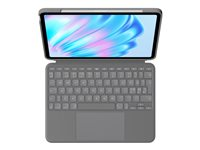 Logitech Combo Touch - Tastatur og folio-kasse - med trackpad - bagbelyst - Apple Smart connector - QWERTY - nordisk (dansk/finsk/norsk/svensk) - oxford-grå - for Apple 11-inch iPad Air M2 Wi-Fi, M2 Wi-Fi + Cellular, M3 Wi-Fi, M3 Wi-Fi + Cellular 920-012634