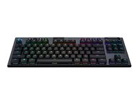Logitech G915 TKL Tenkeyless LIGHTSPEED Wireless RGB Mechanical Gaming Keyboard - Tastatur - bagbelyst - USB, Bluetooth, 2.4 GHz - Nordisk - tastkontakt: GL Clicky - kulsort 920-009534