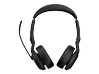 Jabra Evolve2 55 UC Stereo - Headset - på øret - Bluetooth - trådløs - aktiv støjfjerning - USB-A - sort - Optimeret til UC 25599-989-999