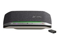 Poly Sync 20+ - Smart højttalertelefon - Bluetooth - kablet, trådløs - USB-C via Bluetooth adapter - sølv 772D0AA