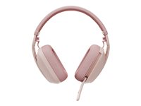 Logitech Zone Vibe 100 - Headset - fuld størrelse - Bluetooth - trådløs - rose 981-001224