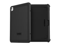 OtterBox Defender Series - Beskyttende kasse bagsidecover til tablet - grov - polykarbonat, termoplastisk elastomer (TPE) - sort - 13" - for Apple 13-inch iPad Pro M4 Wi-Fi, M4 Wi-Fi + Cellular 77-95232