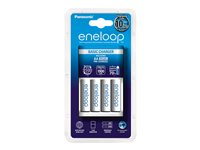 Panasonic Eneloop Basic Charger - Batterioplader - (for 4xAA/AAA) 4 x AA type - NiMH - 1900 mAh 510-1005