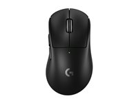 Logitech G PRO X SUPERLIGHT 2 DEX - Mus - ergonomisk - gaming - højrehåndet - optisk - 5 knapper - trådløs, kablet - 2.4 GHz, USB - sort 910-007358