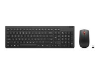 Lenovo Essential Wireless Combo Gen 2 - Sæt med mus og tastatur - trådløs - 2.4 GHz - Nordisk - sort - brun kasse - CRU 4X31N50752