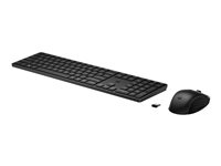 HP 655 - Sæt med mus og tastatur - trådløs - 2.4 GHz - sort 4R009AA
