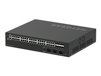 NETGEAR AV Line M4250-40G8XF-PoE++ - Switch - L3 - Administreret - 40 x 10/100/1000 (PoE++) + 8 x 1 Gigabit / 10 Gigabit SFP+ - side til side-luftstrøm - monterbar på stativ - PoE++ (2880 W) GSM4248UX-100EUS