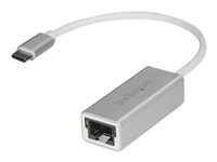 StarTech.com USB-C to Gigabit Ethernet Adapter - Aluminum - Thunderbolt 3 Port Compatible - USB Type C Network Adapter (US1GC30A) - Netværksadapter - USB-C - Gigabit Ethernet - sølv US1GC30A