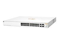 HPE Networking Instant On 1930 24G Class4 PoE 4SFP/SFP+ 195W Switch - Switch - L3 - Administreret - 24 x 10/100/1000 (PoE) + 4 x 1 Gigabit / 10 Gigabit SFP+ - monterbar på stativ - PoE (195 W) JL683B#ABB