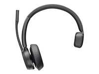 Poly Voyager 4310 - Headset - på øret - Bluetooth - trådløs, kablet - USB-A - sort - Certified for Microsoft Teams 77Y93AA