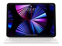 Apple Magic Keyboard - Tastatur og folio-kasse - med trackpad - bagbelyst - Apple Smart connector - QWERTY - dansk - hvid - for Apple 10.9-inch iPad Air (4th generation, 5th generation); 11-inch iPad Air M2 Wi-Fi, M2 Wi-Fi + Cellular, M3 Wi-Fi, M3 Wi-Fi + Cellular; 11-inch iPad Pro (1st generation, 2nd generation, 3rd generation, 4th generation) MJQJ3DK/A